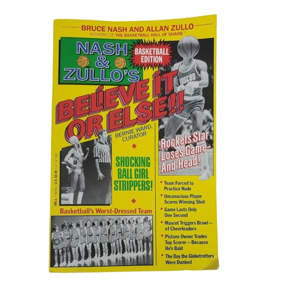 Basketball Edition BELIEVE IT OR ELSE, 1992 BOOK, by Nash & Zullo - Picture 1 of 6